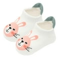 thumbnail image 2 of Bnwani White Cotton Socks for Toddler Warm Floor Solid Color Indoor Non-Slip Cute Socks 2-3t, 2 of 4