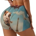 thumbnail image 1 of Balery Hot Air Balloon Guinea Pig Pantalones cortos de entrenamiento estampados para mujer, sin costuras, ajustados, para gimnasio, yoga, correr, deportes, ejercicio activo, fitness.-Large, 1 of 8