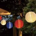 thumbnail image 2 of Indoor/Outdoor 10-Count Battery-Operated LED Lantern Lights, Red/Warm White, Blue, 6', Patriotic by Way To Celebrate, 2 of 6