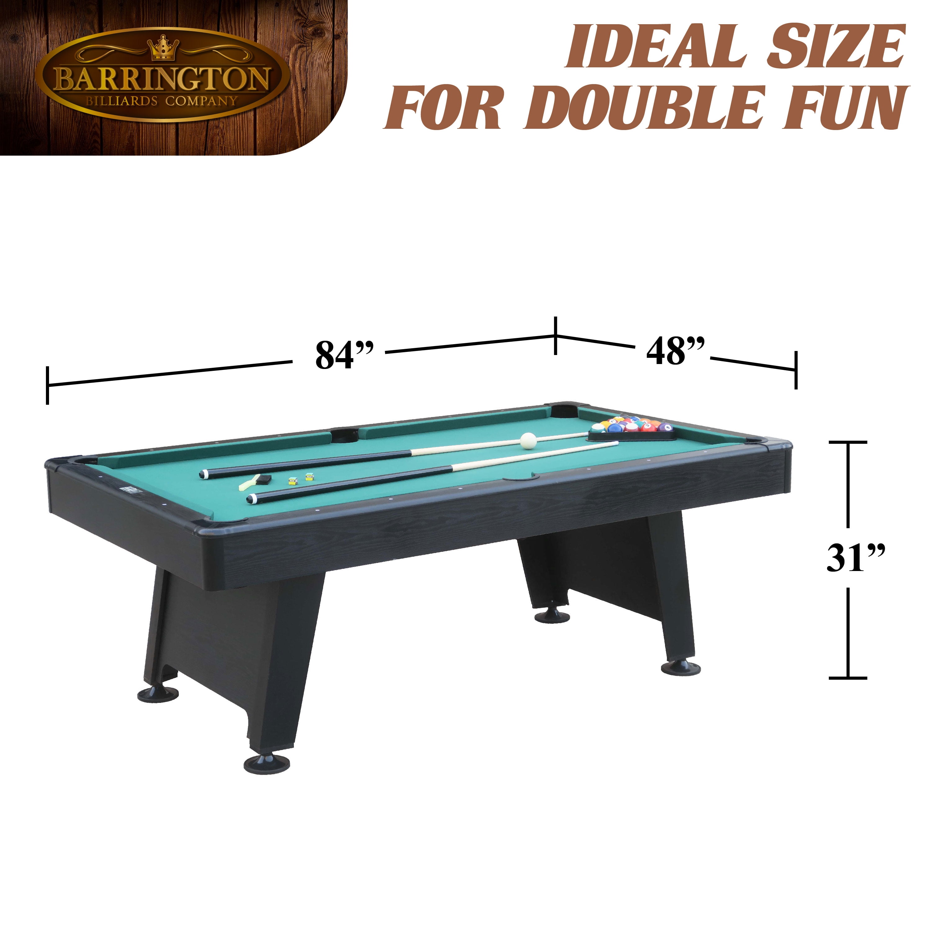 pool tables dimensions