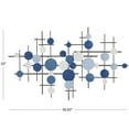 thumbnail image 3 of CosmoLiving by Cosmopolitan Blue Metal Overlapping Circle Geometric Wall Decor, 3 of 7