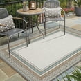 thumbnail image 3 of Mohawk Home Islamorada Stripe Outdoor Area Rug, Light Grey, 4' x 5' 6", 3 of 9