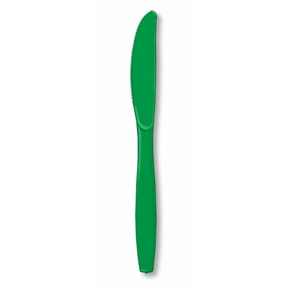 Premium Plastic Knives Emerald Green,Pack of 24