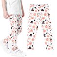 thumbnail image 5 of Odeerbi Toddler Girls Leggings Halloween Ghost Print Stretchy Tights Pants 3-8 Years Kids Soft Comfortable Ankle Length Printed Leggings White, 5 of 5