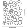 thumbnail image 3 of Matrices de corte Cauaoa de pétalos de flor en color plata para scrapbooking, 3 of 9