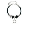 thumbnail image 2 of Delight Jewelry Silvertone You and Me Disc Sister Celtic Knot Leather Bead Bracelet, 7"+2" Extender, 2 of 4