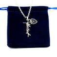 thumbnail image 3 of Initial Blessed Cross Pendant Necklace with Heart Mustard Seed Stainless Steel Christian Jewelry Gifts Y1926, 3 of 8