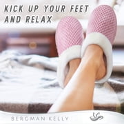 Bergman Kelly USA Womens Scuff Clog Coral Fleece Memory Foam Slippers Indoor / Outdoor House Shoes (Bubbles Collection)