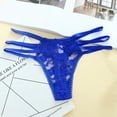 thumbnail image 5 of Women's Sexy Embroidered Thong - Ice Silk Hollow Double Strap Underwear for Comfort & Style, 5 of 5