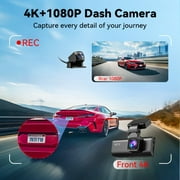 REDTIGER Dash Cam Front and Rear, Dash Cam 4K with WiFi & GPS, 4K/2.5K Front+1080P Rear Dashcam,… — $89.99 (50% off)