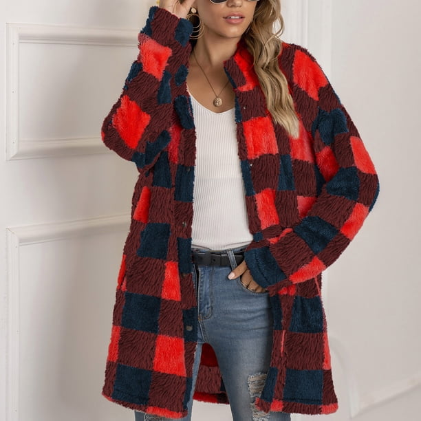 Cárdigan informal de manga larga para mujer, abrigo largo de felpa, blusa, abrigo para mujer
