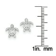 thumbnail image 2 of Primal Gold 14 Karat White Gold Peace Turtle Post Earrings, 2 of 4