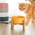 thumbnail image 3 of Elevated Cat Bowl Dog Bowl - Ceramic Cat Food Dish with Anti Slip Stand - Raised Cat Food or Water Bowl Anti Vomiting - Pet Bowl for Cats and Small Dogs - 400 ML - 13.5 OZ, 3 of 7