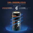 thumbnail image 7 of EBL 3 Volts CR123 16340 Rechargeable Batteries 4Pcs with Micro USB Cable for Arlo VMC3030 VMS3330 VMS3130 VMS3430 VMK3200 Wireless Security Cameras Flashlights, 7 of 7