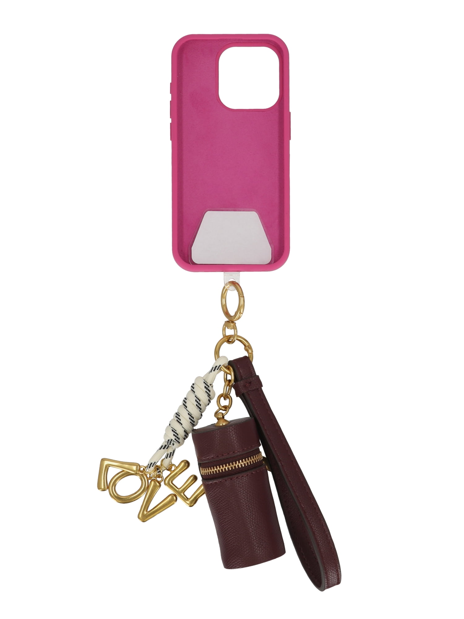 Free Assembly Women's Lipstick Holder Handbag Phone Charm, Chianti