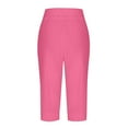 thumbnail image 7 of Workout Jogger Pants Womens Plus Size Low Waist Lounge Pants with Pocket Buttons Loose Casual Pull-On Trousers Pink, M, 7 of 7