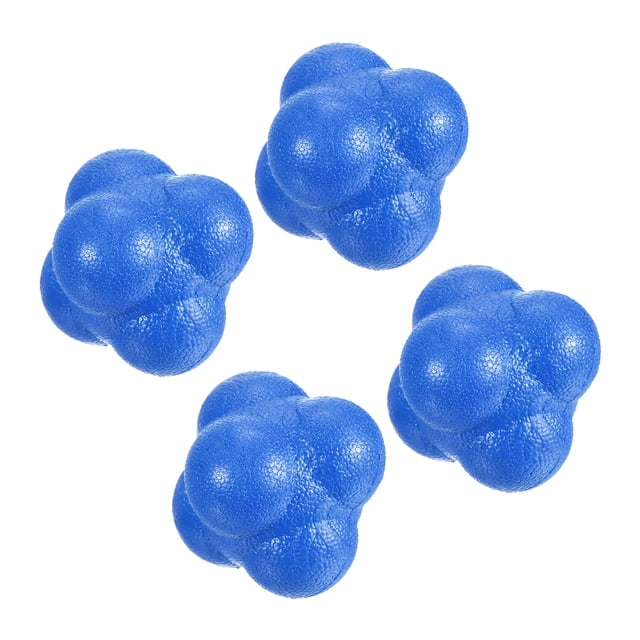 Unique Bargains Bounce Reaction Balls Coordination Training Ball Agility Trainer TPR, Blue 4 Pack