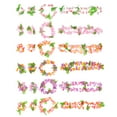 thumbnail image 2 of 6 piezas de la guirnalda hawaiana, collar de diadema con flores artificiales, brazalete 4 en 1 juego de fiesta en la playa tropical (7th + 8th + 9th + 10th + 11th + 12th Color), 2 of 5