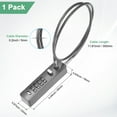 thumbnail image 4 of Cerraduras de puerta Uxcell para cercas exteriores, cerradura de combinación de cable de acero de 11.81IN [Color pistola], 4 of 7