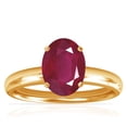 thumbnail image 1 of GemsNY July Birthstone - Traditional Oval Ruby Solitaire Ring (Grade - A | 1.55cts.), 1 of 4