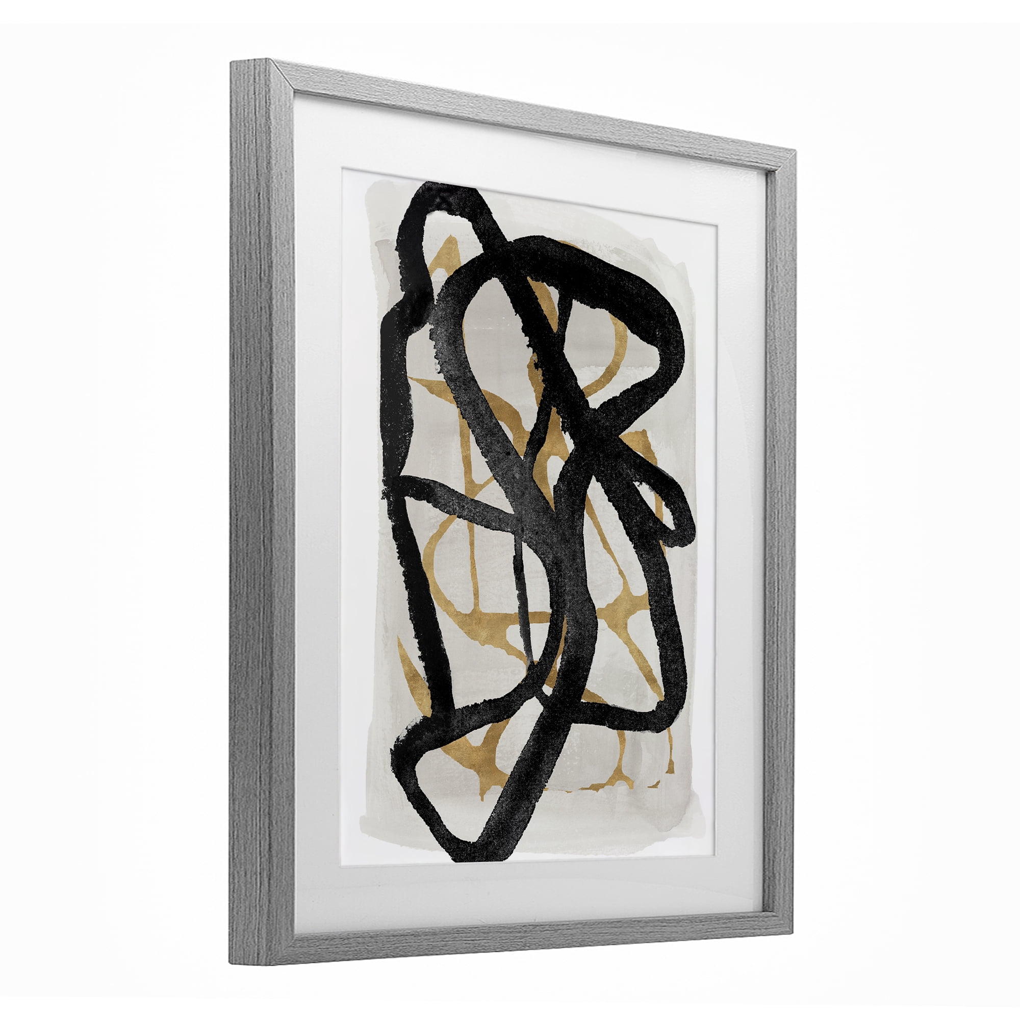 Stupell Industries Expressive Hindsight in Black Gray Framed Print Under Glass, design by Lucille Price