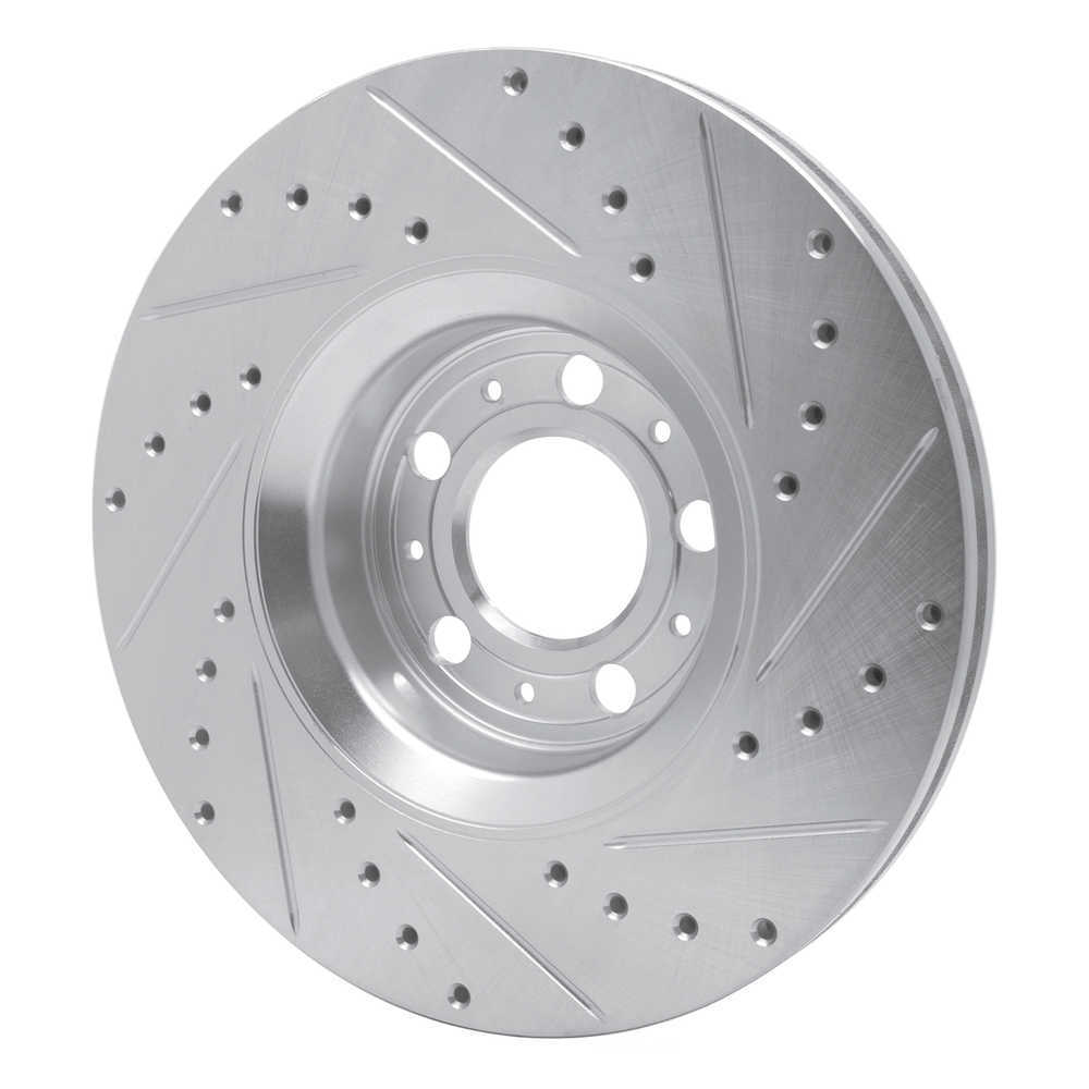 Dynamic Friction Company 631-27038L DFC Brake Rotor - Drilled And Slotted - Silver