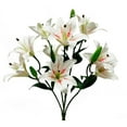 thumbnail image 1 of Set of 2 White Lily Bush Artificial Flower, 1 of 1