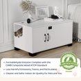 WISHIVE Hidden Cat Litter Box Enclosure, Cat Litter Box Furniture with Doors, Wooden Pet