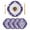 Purple, variant on Navy Blue Boho Round 13 Inch Placemats Set of 6, Vintage Classic Bohemia Flower Textured HeatResistant Non Slip Place Mats for Dining Table, Wipeable Braided Kitchen Table Mats for Housewarming