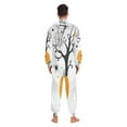 thumbnail image 7 of IAUYY Unisex Adult Onesie Pajamas Ultra-Soft Crystal-Soft Fabric, Halloween Adult Onesie Pajamas Adults,With a Zipper Plus Size Onesie Pajamas, Black Tree on White Background, 7 of 7