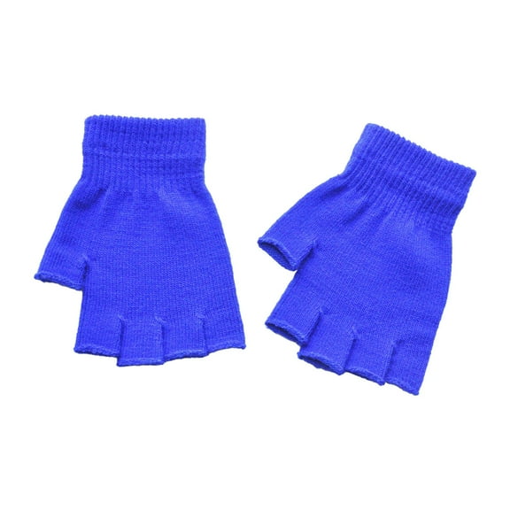 Multifunctional Gloves Clearance, Furenl Women Men Winter Warm Knitted Fingerless Half Finger Gloves Knit Mitten, Blue