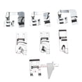 thumbnail image 2 of Dalazy 8pcs Presser Feet Set Sewing Machine Rolled Hem Pressure Foot Foot Kit Adjustable Guide Bias Binder Rolled Hem Pressure Foot, 2 of 7