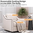 thumbnail image 5 of Aukfa 31.1"W Modern Swivel Accent Chair Armchair Reading Chair Single Sofa for Living Room, Beige, 5 of 8