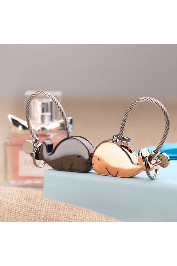 Lovely Whale Keyring Creative Keychain Cute Mini Couple Lovers Bag Pendant