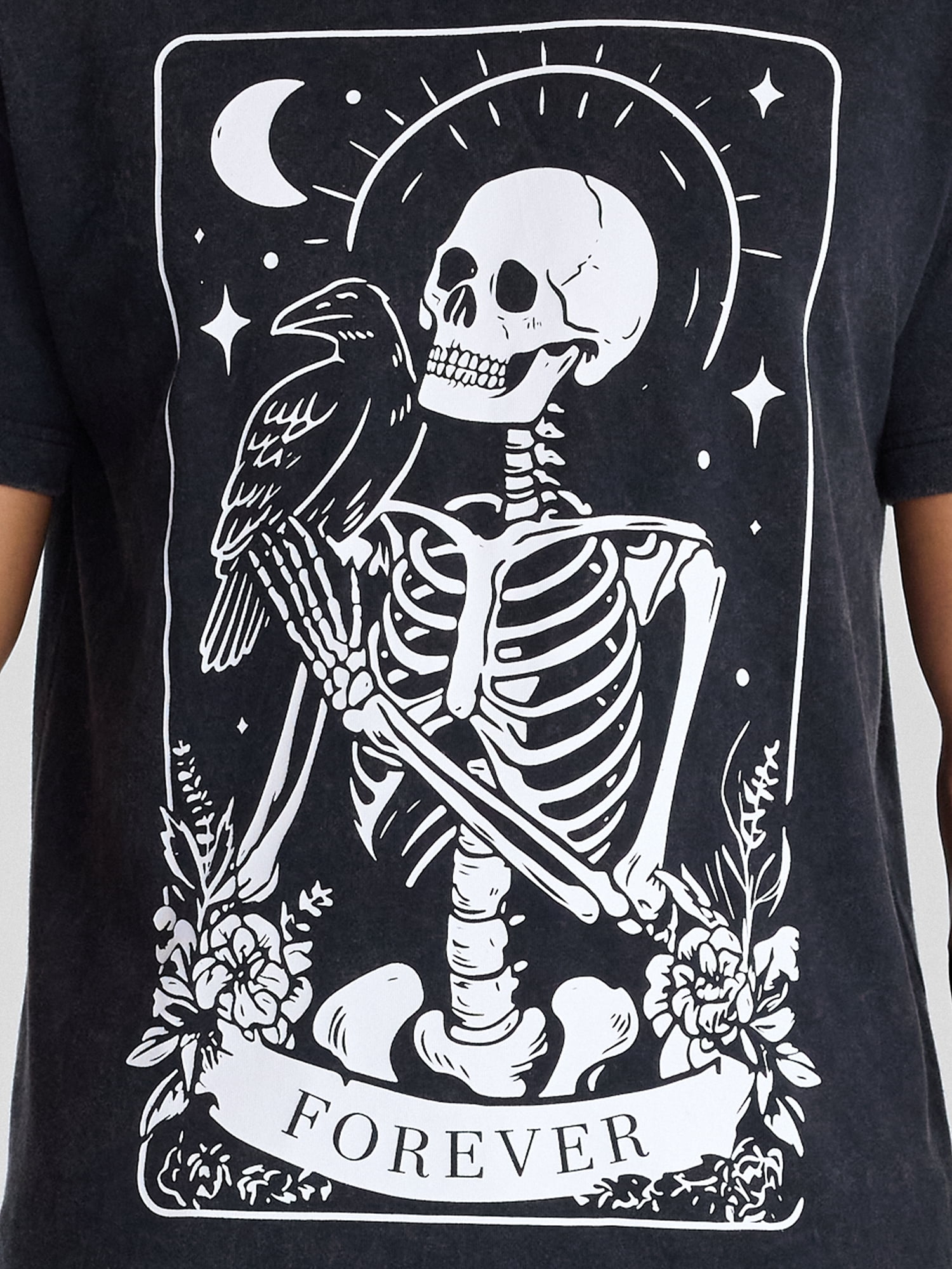 Halloween Boxy Fit Spooky Skeleton Forever Graphic Tee Shirt, Men's Sizes XS-4XLT