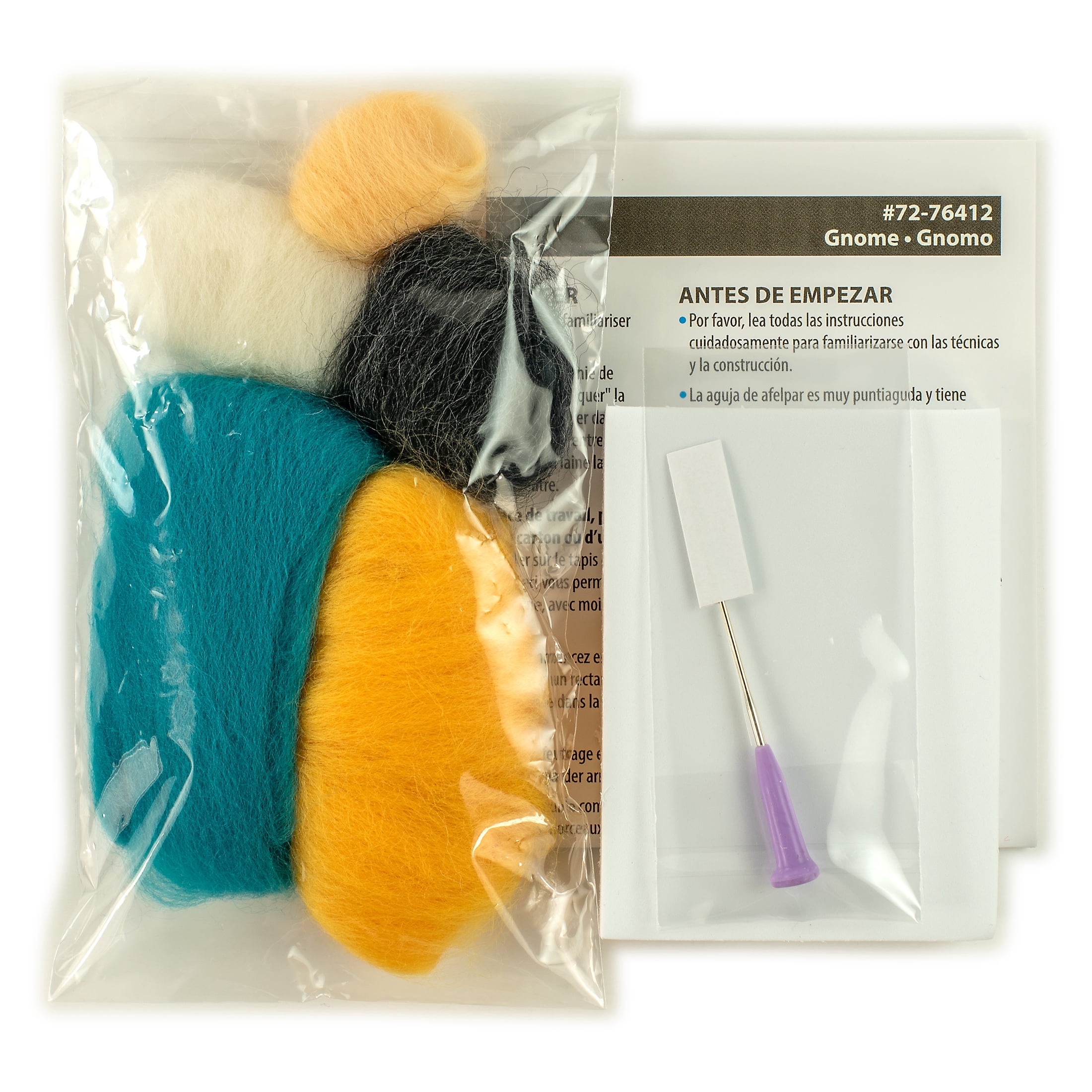 Dimensions Gnome Needle Felting Kit, Wool Roving