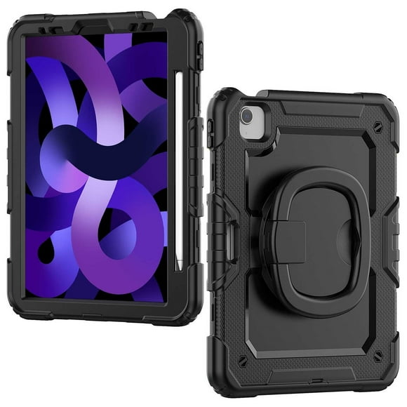 Funda TEKKU HandleD uso rudo para iPad Air 5 Air 4 Pro 11 Negra A2589 A2316 A2324 A2325 A2072