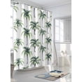 thumbnail image 3 of Palm Tree Shower Curtain, Summer Tropical Tree Waterproof Shower Curtain Set with 12 Hooks Lightweight Washable Fabric Shower Curtains for Bathroom 60x72 Inches, 3 of 6