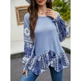 thumbnail image 5 of Color Block Interlock Sweater Blue X-Large, 5 of 6