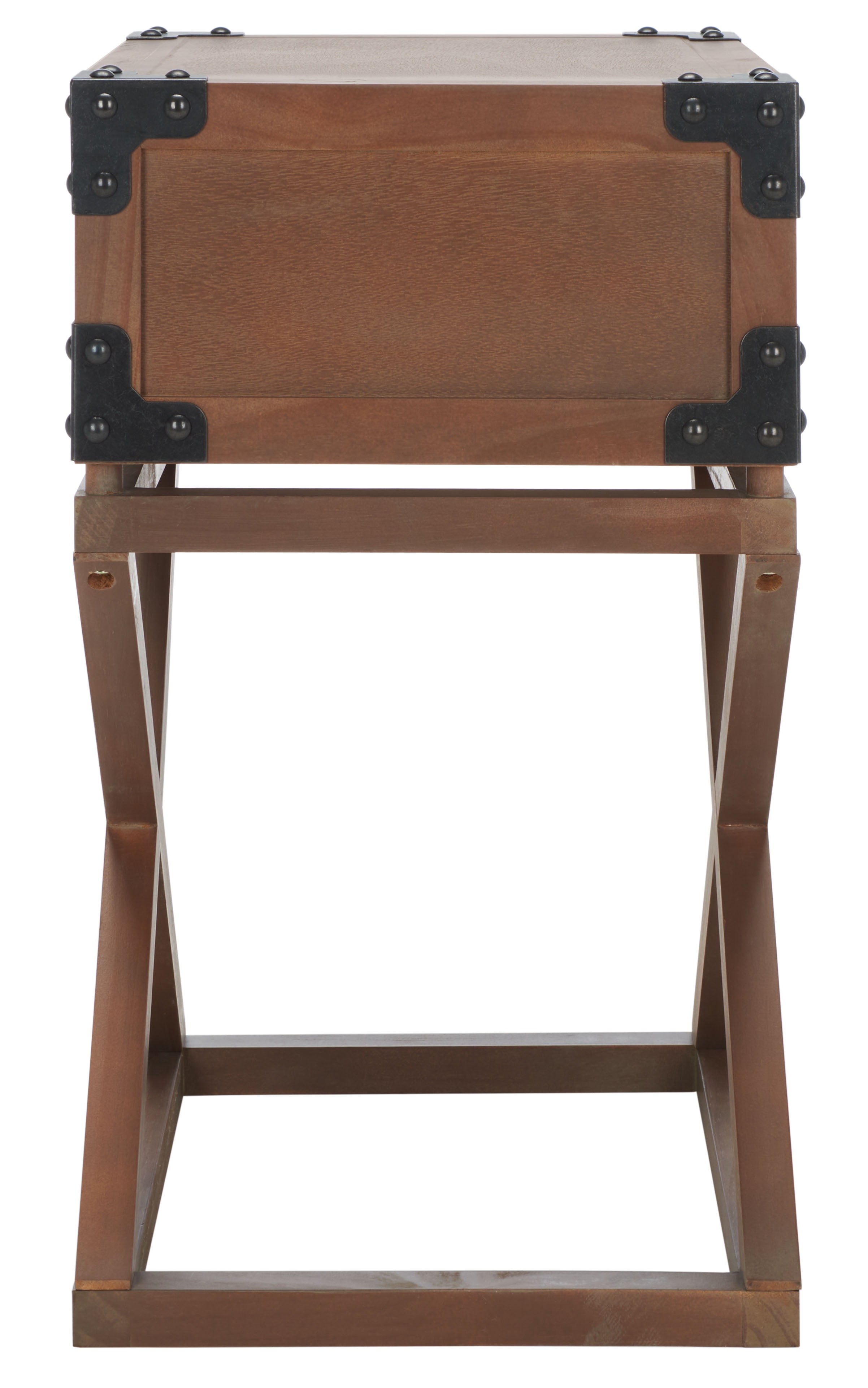 SAFAVIEH Dunstan Rustic Accent Table With Storage Drawer, Washed Natural Pine