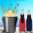 thumbnail image 4 of DODAMOUR Insulated Neoprene Beer Bottle Cooler Sleeves, 6-Pack, Zip-Up Jackets for 12oz Longneck Bottles, 4 of 6