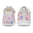 thumbnail image 4 of Psesaysky Easter Rainbow Eggs Pattern Sneakers for Kids Girls Easy to Put on Comfortable Lightweight Velcro Sports Shoes Size 11-15, 4 of 7