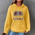 thumbnail image 2 of IROINNID Christmas Hoodies for Women Print Long Sleeve Waffle Pullover Winter Warm Sweatshirt Hoodies,Yellow, 2 of 4