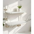 thumbnail image 7 of Sumgar Floating Shelves Bathroom 16in White Hanging Shelf Set of 2 for Room Wall or Over Toilet, Modern Storage Shelving Display Organizer for Bedroom, 7 of 7