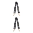 thumbnail image 1 of Minnieouse Correa para bolso de hombro, piezas de repuesto, cinturón cruzado ancho, accesorio para bolso de mensajero ajustable artesanal, gris Cuadro gris oscuro 2piezas, 1 of 1
