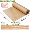 thumbnail image 3 of Teddy Run Honeycomb Packaging Paper, 15" W X 2010" L Bubble Cushioning Wrap For Moving, Products & Gifts Wrapping Paper, Cushioning Packing Material With 20 Fragile Sticker Labels, Brown, 3 of 9