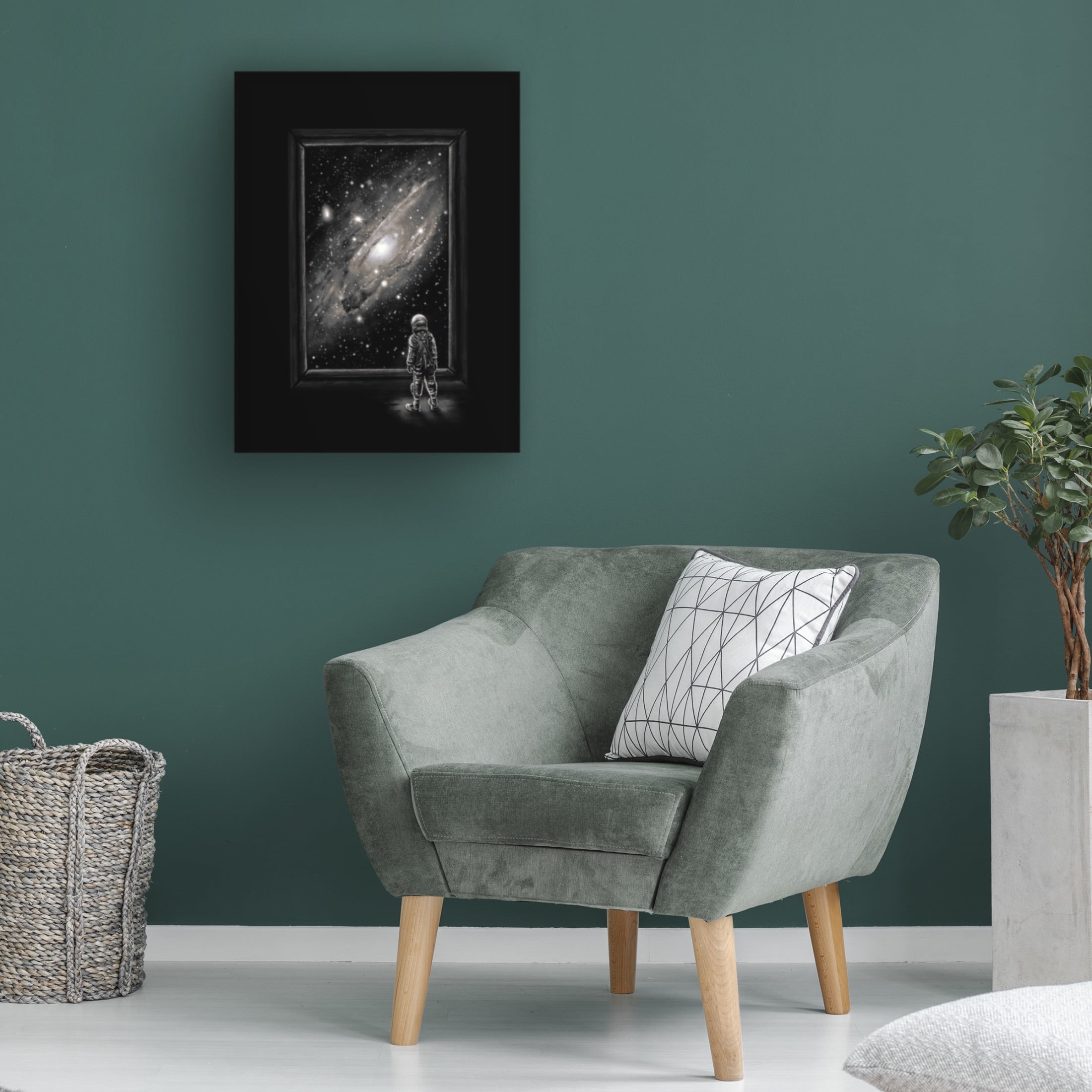 Canvas Wall Art - Francis Minoza 'Looking Through A Masterpiece' Wall Art for Living Room, Bedroom, or Office Décor by Trademark Fine Art - 35 x 47 Inches