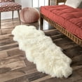 thumbnail image 3 of Natural Milan Sheepskin Double Rug | Ivory | 2'x6', 3 of 7