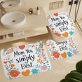 thumbnail image 6 of 4 Piece Shower Curtain Sets with Non-Slip Rugs Toilet Lid Cover and Bath Mat Shower Curtain Set Mom You Are Simply The Best Waterproof Fabric Bath Curtains Spring Flowers for Bathroom Decor, 6 of 8