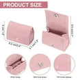 thumbnail image 2 of Caja de anillos de terciopelo Uxcell, organizador portátil de joyas para viajes, soporte pequeño para anillos, almacenamiento de joyas para anillos y aretes, regalo para mujeres y niñas, rosa, 2 of 7
